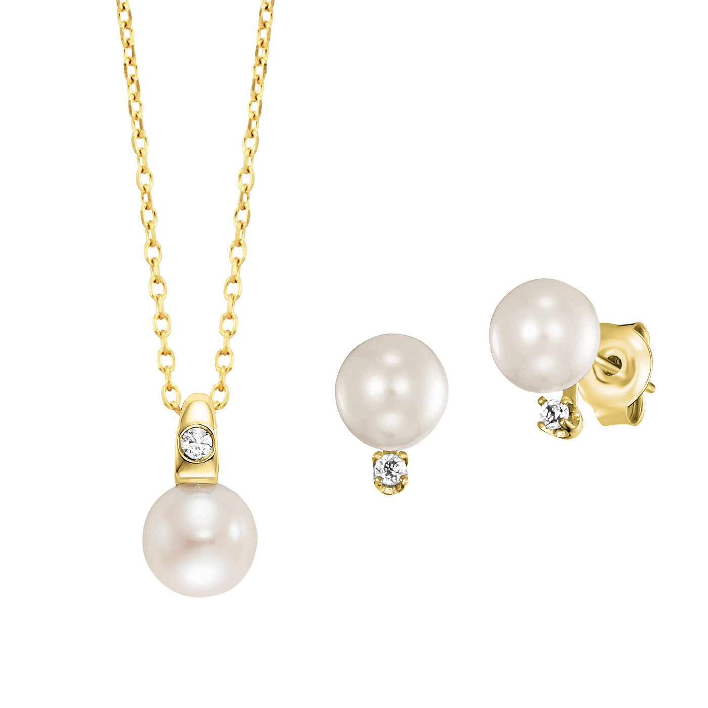 Julie Julsen Schmuckset PEARLS vergoldet