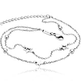 JULIE JULSEN ANKLET STEEL STARS