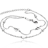 JULIE JULSEN ANKLET STEEL STARS