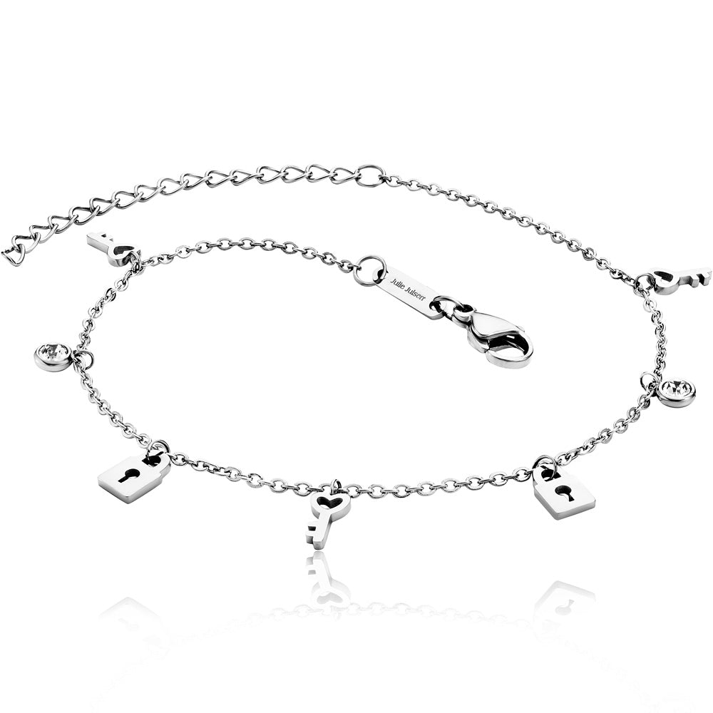 JULIE JULSEN ANKLET STEEL LOCKS & KEYS