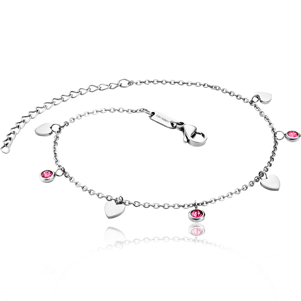 JULIE JULSEN ANKLET STEEL HEARTS