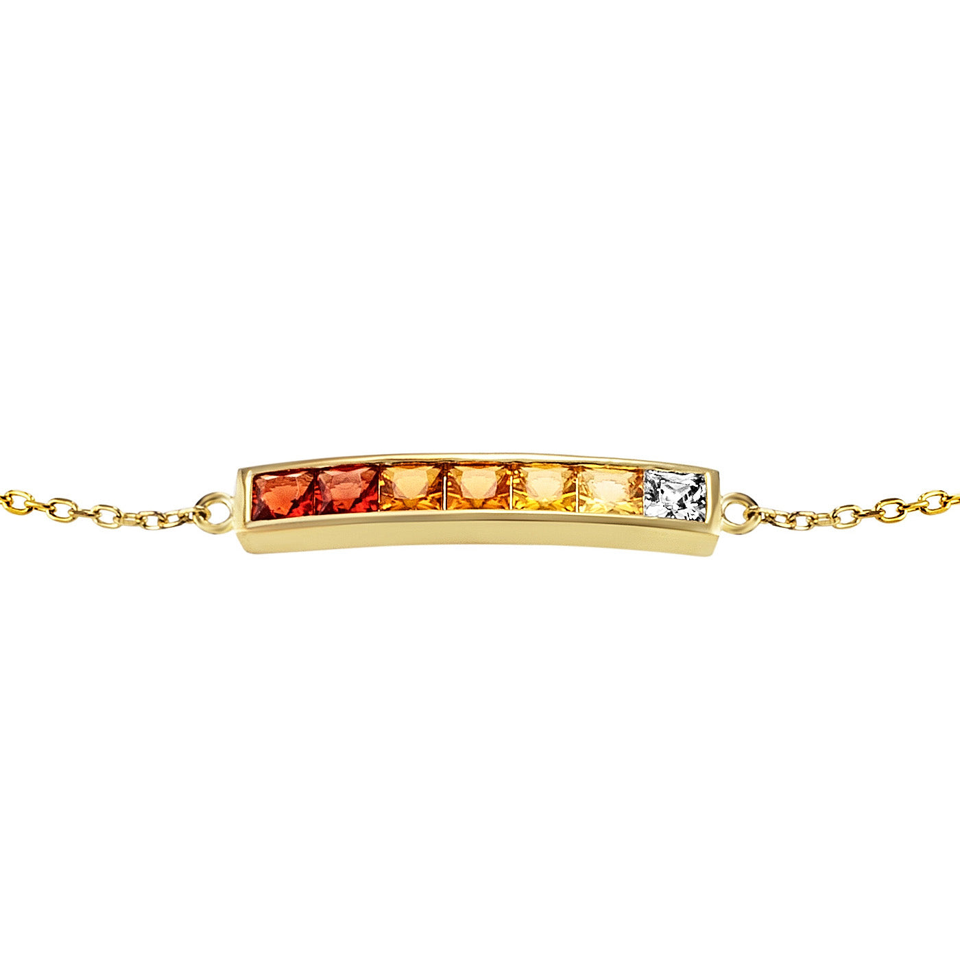 Julie Julsen Armband CRYSTAL LINE vergoldet mit 6 Natursteinen