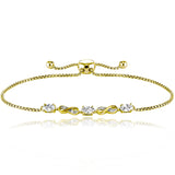 Julie Julsen Armband vergoldet mit 3 weiße Zirkonia