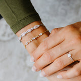 Julie Julsen Armband vergoldet mit 3 weiße Zirkonia