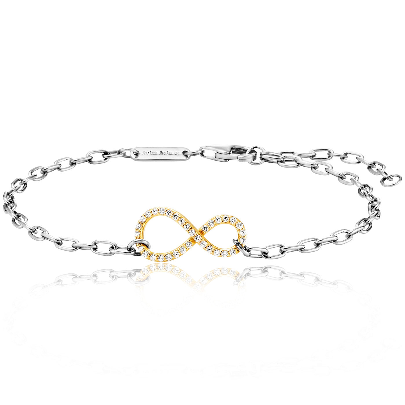 Julie Julsen Armband INFINITY bicolor mit 35 Zirkonia