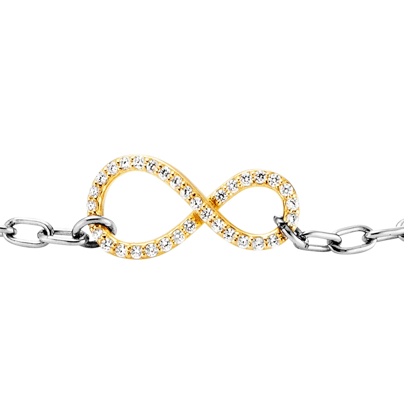 Julie Julsen Armband INFINITY bicolor mit 35 Zirkonia