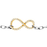 Julie Julsen Armband INFINITY bicolor mit 35 Zirkonia