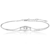 Julie Julsen Armband TRAPPED CRYSTAL silber 1 weißen Zirkonia