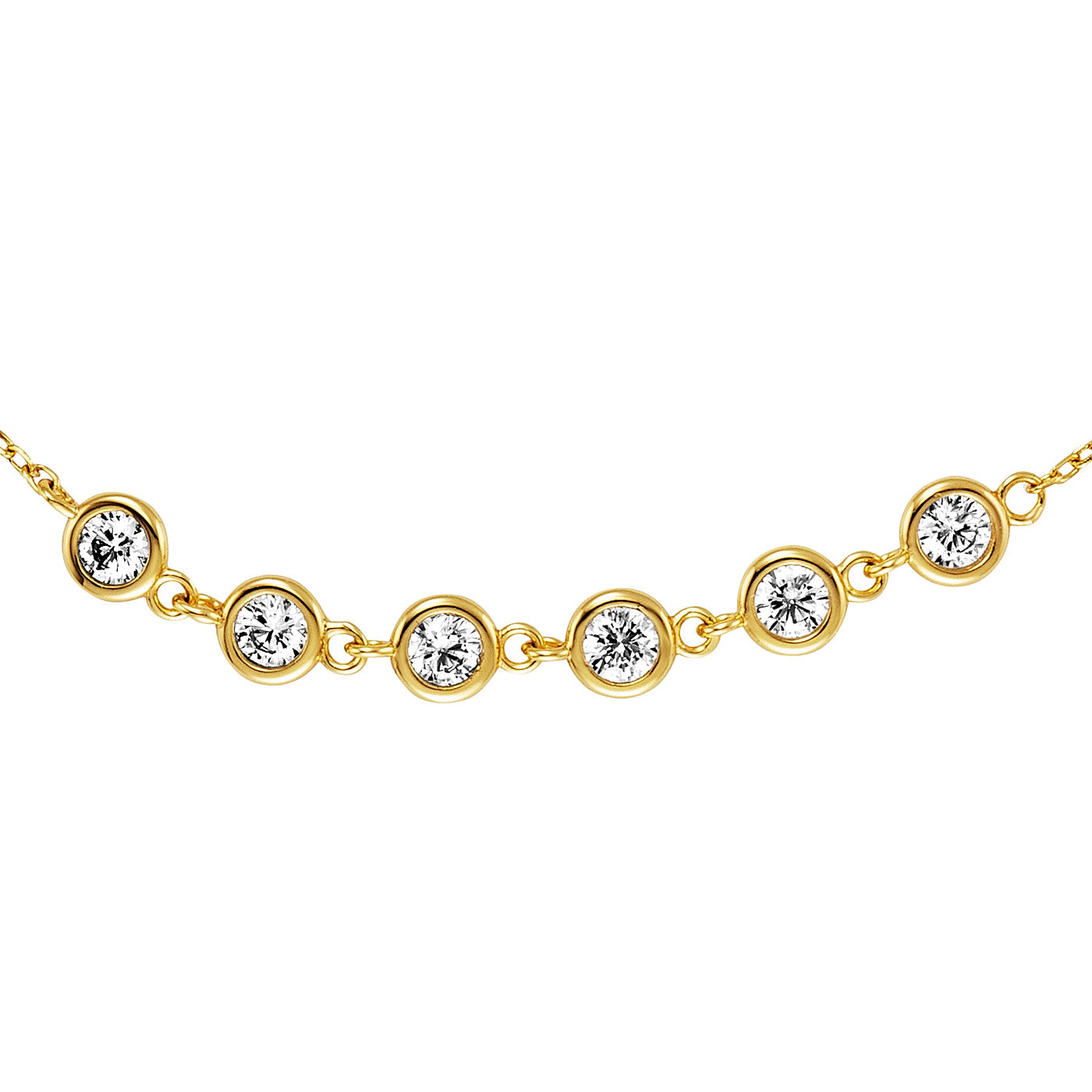 Julie Julsen Armband Silber vergoldet mit 6 weißen Zirkonia