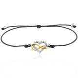 Julie Julsen Armband INFINITY HEART silber mit 20 weiße Zirkonia