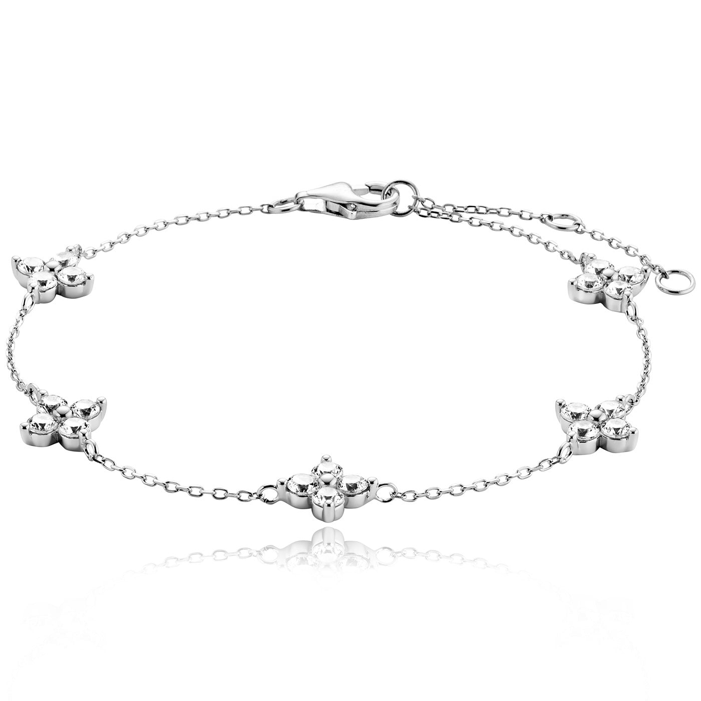 Julie Julsen Armband Silber rhodiniert mit 20 weißen Zirkonia