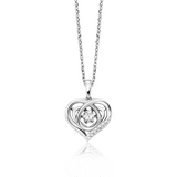 Julie Julsen Dancing Stone Kette HERZ silber mit 8 Zirkonia