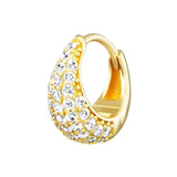 Julie Julsen Creolen CRYSTAL DROP vergoldet mit 78 weiße Zirkonia