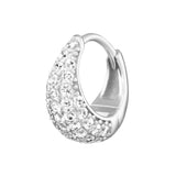 Julie Julsen Creolen CRYSTAL DROP silber mit 78 weiße Zirkonia