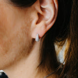 Julie Julsen Creolen CRYSTAL DROP silber mit 78 weiße Zirkonia