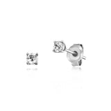 Julie Julsen Ohrstecker ROUND silber mit 2 Zirkonia