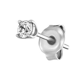 Julie Julsen Ohrstecker ROUND silber mit 2 Zirkonia