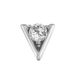 Julie Julsen Ohrstecker TRIANGLE silber mit 2 Zirkonia