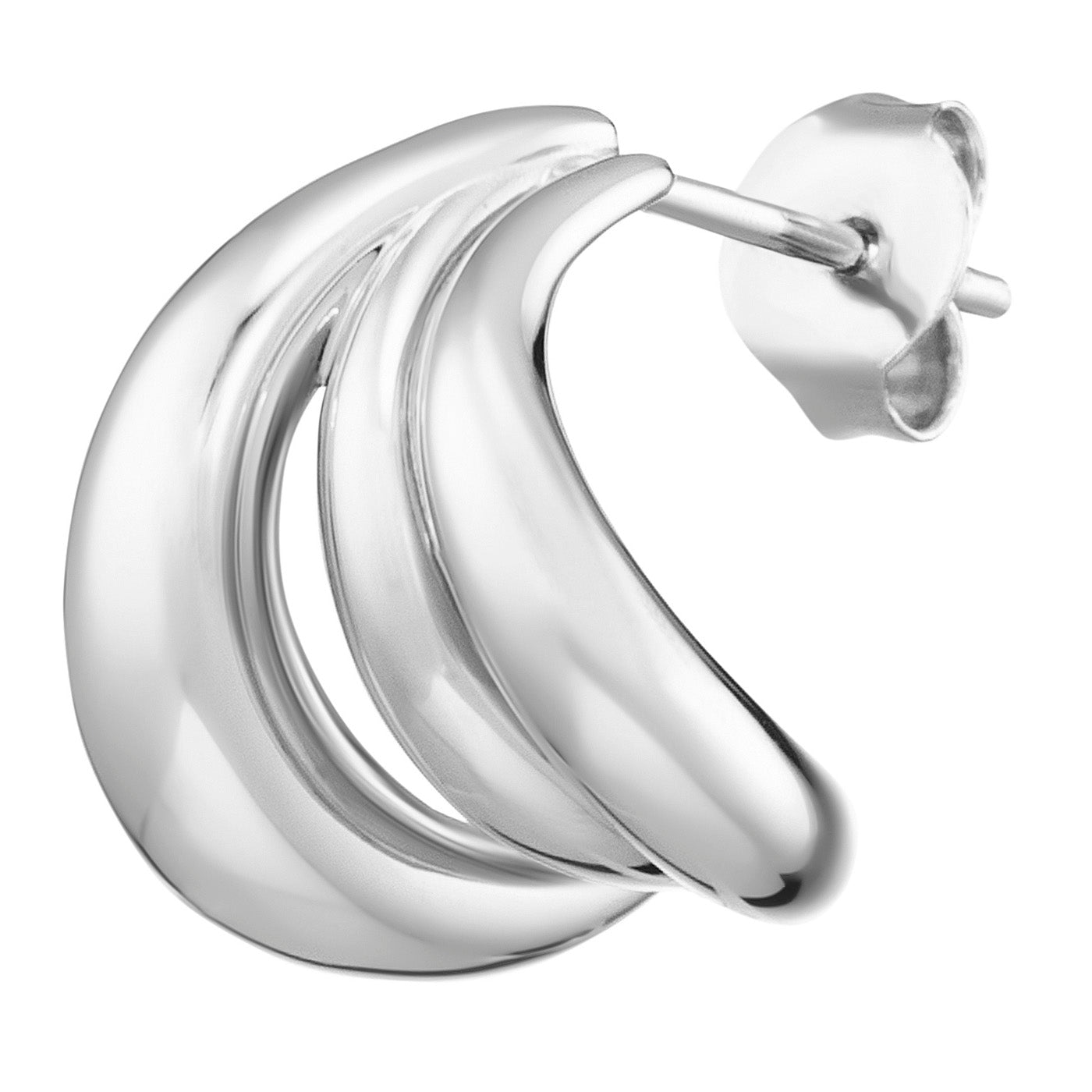 Julie Julsen Ohrstecker BENDED LINES silber