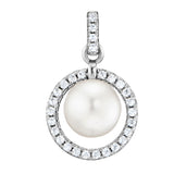 Julie Julsen Ohrstecker CIRCLE PEARL silber mit 58 weiße Zirkonia