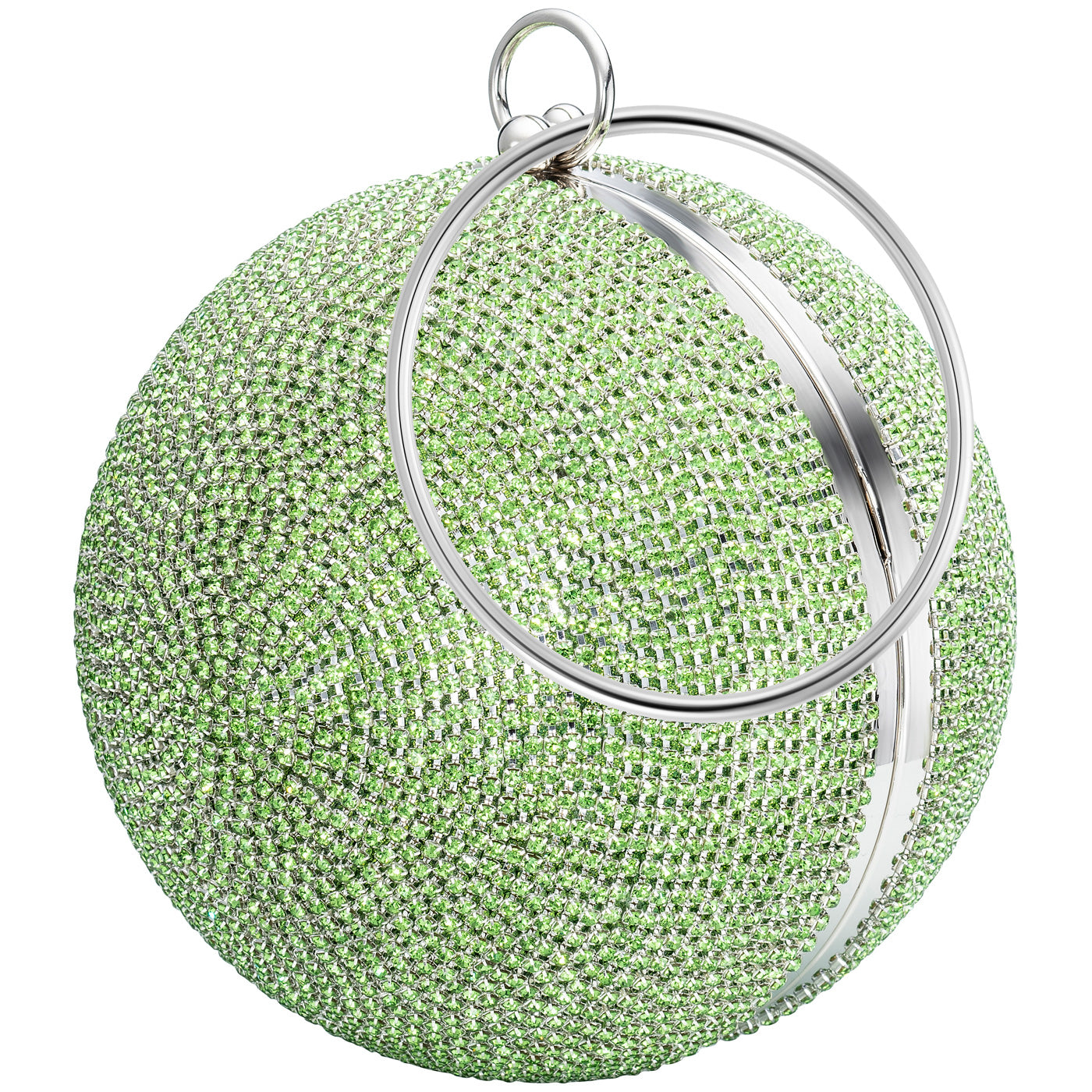 Julie Julsen Disco Handtasche grün mit Tragering silber