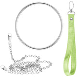 Tragering silber, Trageschlaufe grün, Kette silber für Julie Julsen Disco Handtasche mit grünen Zirkonia