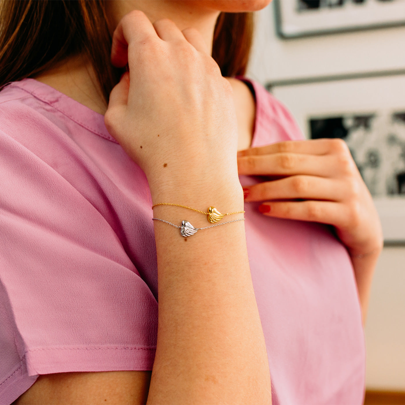 Julie Julsen KIDS Armband HEARTWING Silber rhodiniert