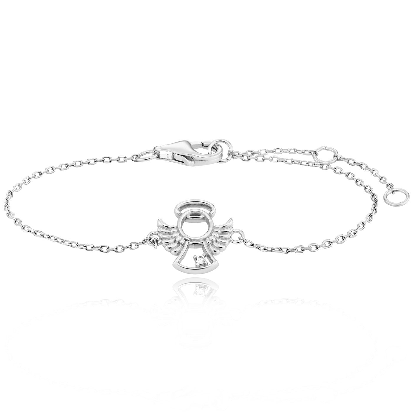 Julie Julsen KIDS Armband ANGEL Silber rhodiniert mit 1 weißen Zirkonia