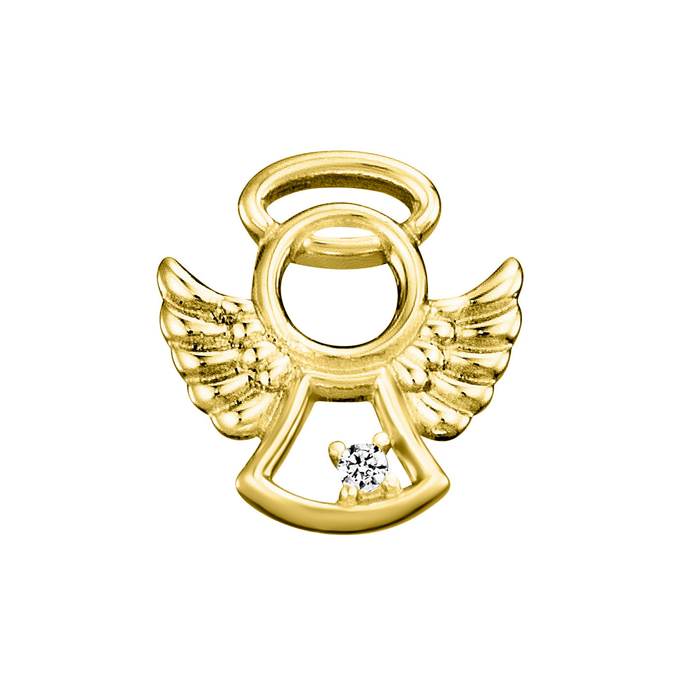 Julie Julsen KIDS Ohrstecker ANGEL Silber vergoldet mit 2 weißen Zirkonia