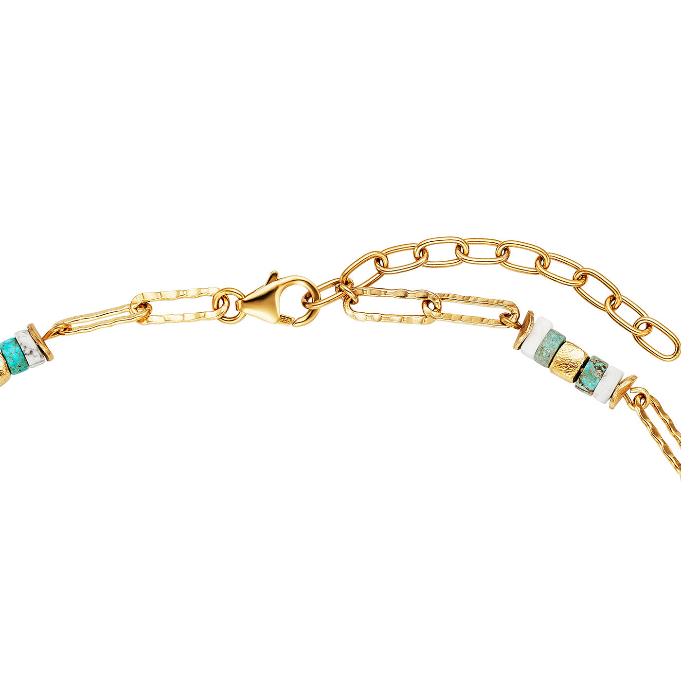 Julie Julsen Loving Stones Kette aus 36 türkisen Edelsteinen - Jaspis, Howlith