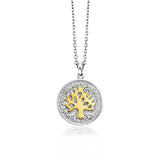 Julie Julsen Kette mit Anhänger LEBENSBAUM - LEBENSBLUME bicolor