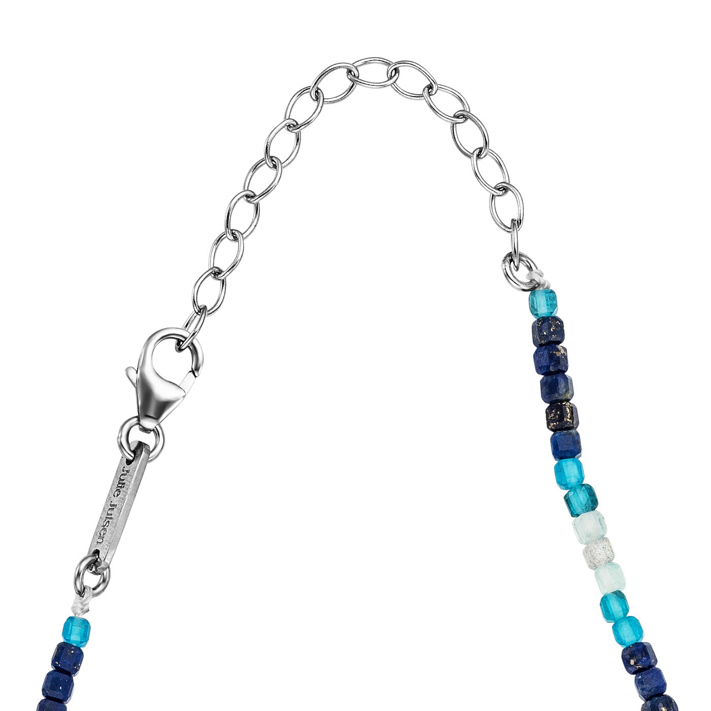Julie Julsen Loving Stones Kette aus 144 blauen Edelsteinen - Mondstein, Spinell