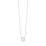 Julie Julsen Kette mit Anhänger MOVING STONE silber mit 32 Zirkonia und 1 weißen Topas