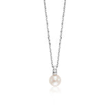 Julie Julsen Kette mit Anhänger PEARL silber mit 1 Zirkonia 1 Süßwasserperlen