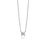 Julie Julsen Kette mit Anhänger ROUND silber mit 1 Zirkonia