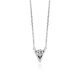 Julie Julsen Kette mit Anhänger TRIANGLE silber mit 1 Zirkonia