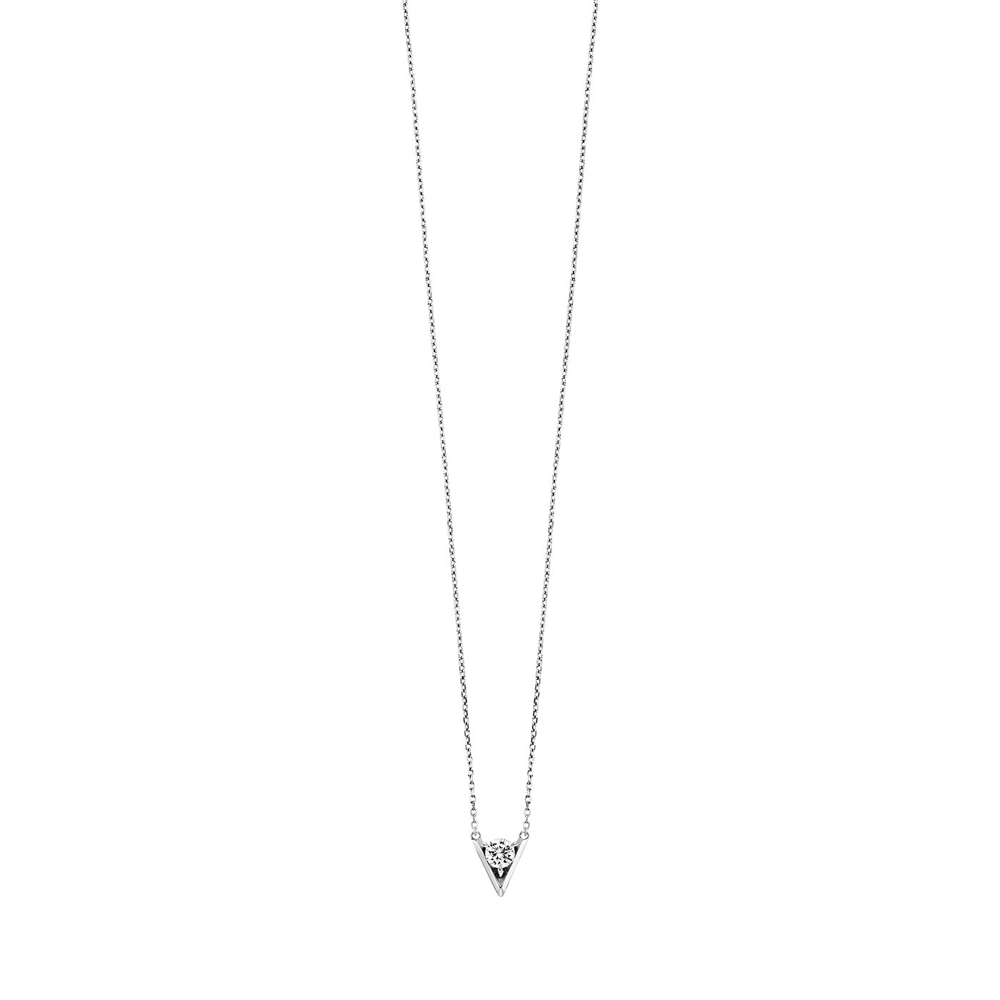 Julie Julsen Kette mit Anhänger TRIANGLE silber mit 1 Zirkonia