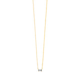 Julie Julsen Kette mit Anhänger RECTANGLE vergoldet mit 1 Zirkonia