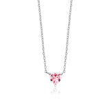 Julie Julsen Kette mit Anhänger HEART silber mit 1 pinker Zirkonia