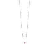 Julie Julsen Kette mit Anhänger HEART silber mit 1 pinker Zirkonia