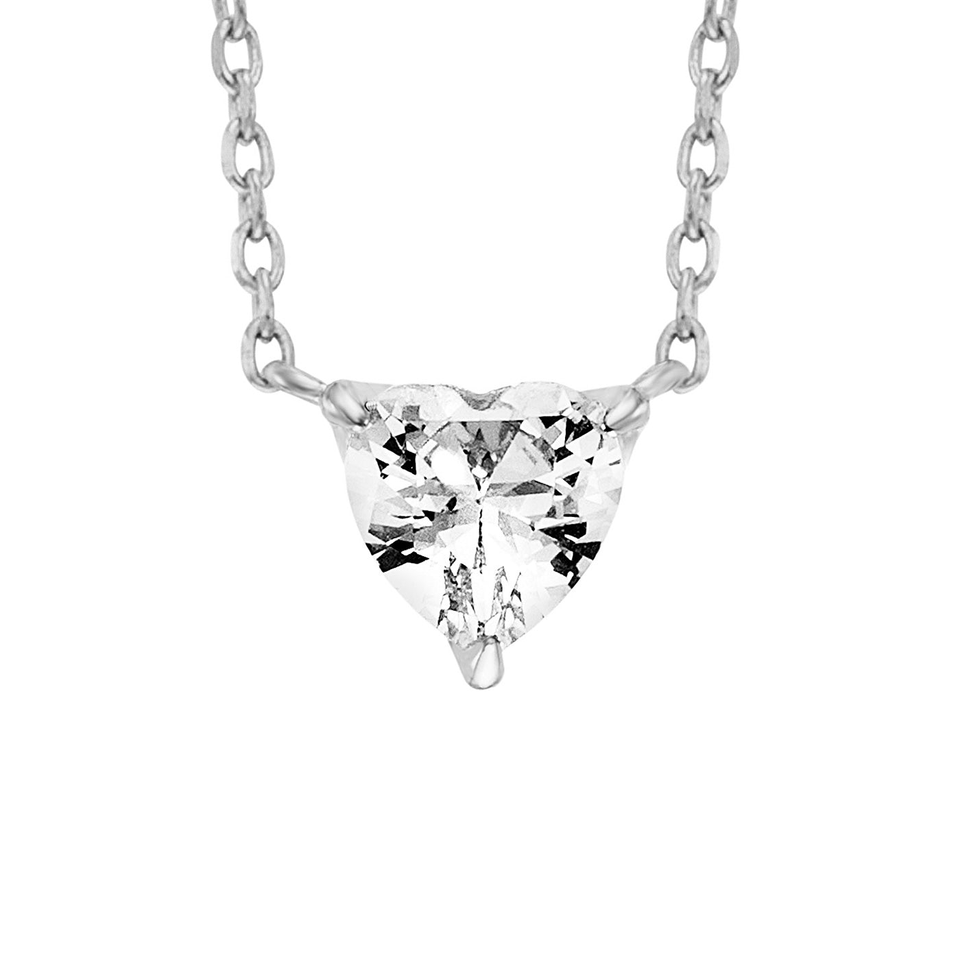 Julie Julsen Kette mit Anhänger HEART silber mit 1 Zirkonia