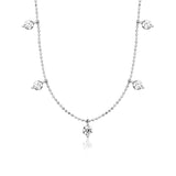 Julie Julsen Kette mit Anhänger HANGING CRYSTAL silber mit 7 Zirkonia
