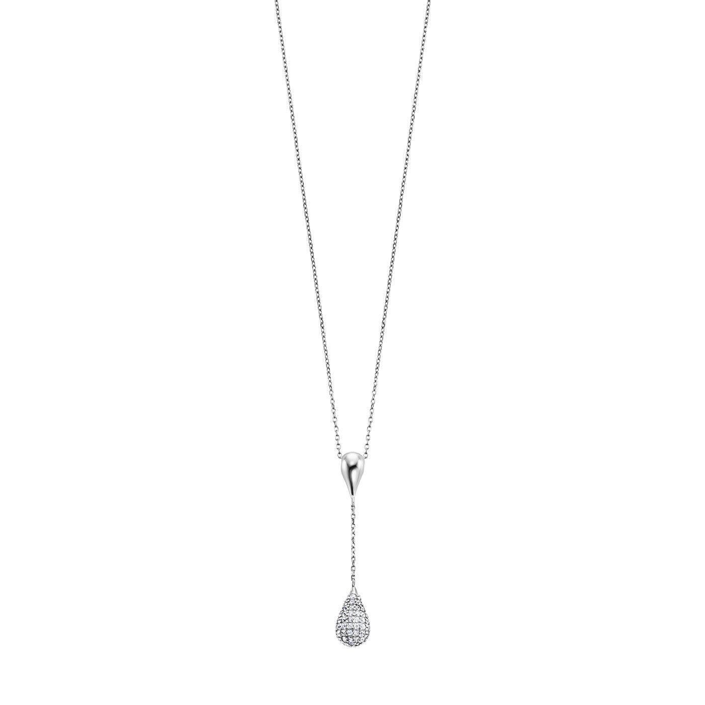 Julie Julsen Kette mit Anhänger CRYSTAL DROP silber mit 95 Zirkonia