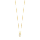 Julie Julsen Kette mit Anhänger HEART PEARL vergoldet mit 18 weiße Zirkonia