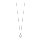 Julie Julsen Kette mit Anhänger CIRCLE PEARL silber mit 30 weiße Zirkonia