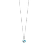 Julie Julsen Kette mit Anhänger silber mit 2 hellblauen Spinell und 1 blauer Topas