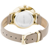 Julie Julsen Damenarmbanduhr LITTLE SECOND vergoldet mit beigem Lederband 3 atm