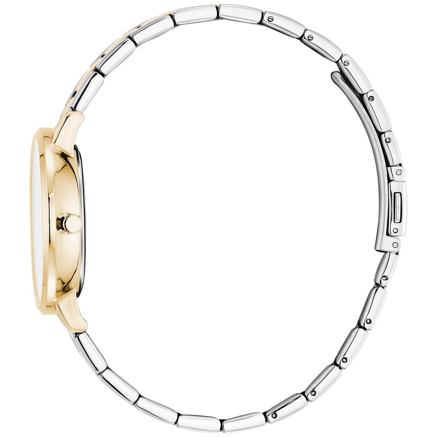 Julie Julsen Damenarmbanduhr LITTLE SECOND vergoldet mit bicolor Edelstahlband 3 atm