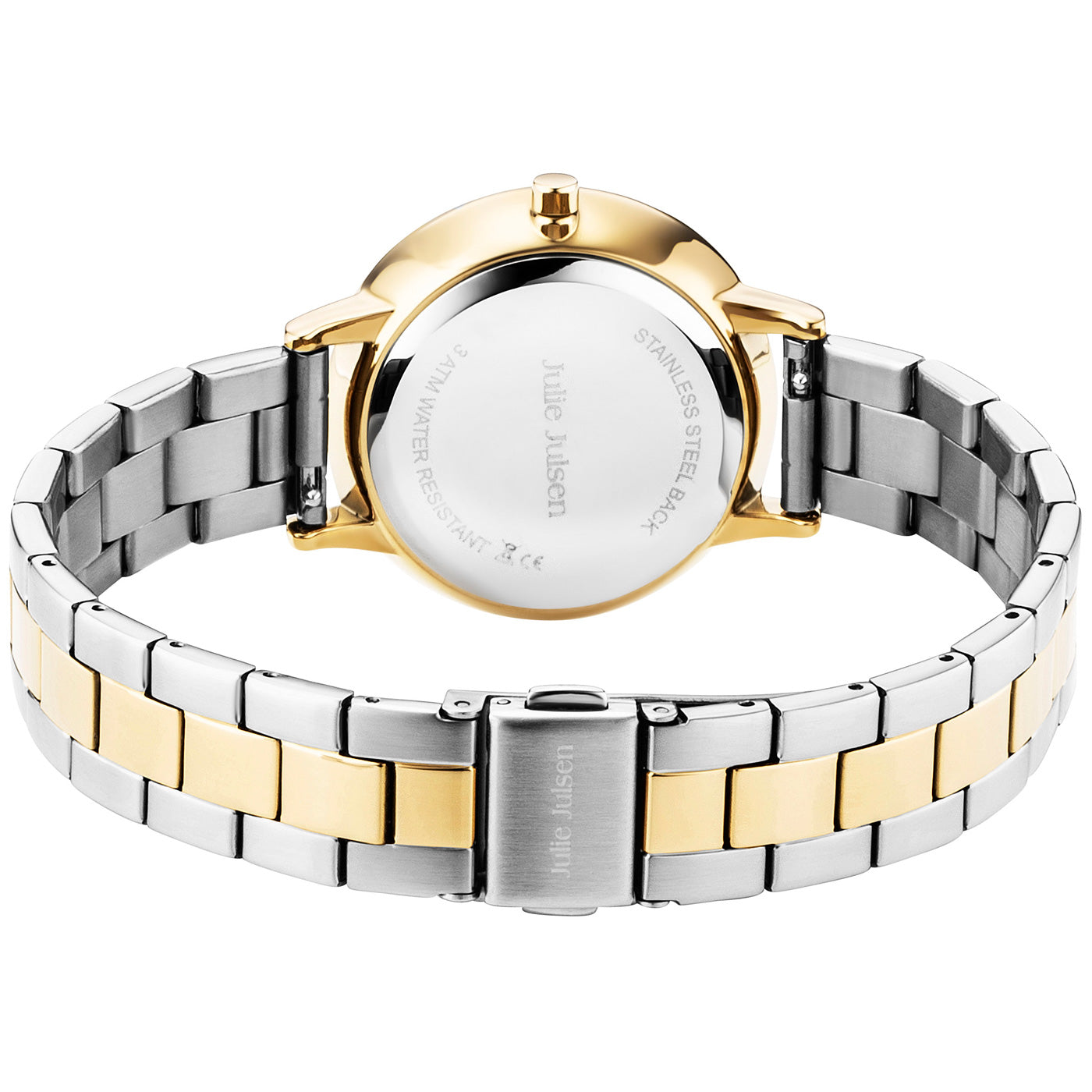 Julie Julsen Damenarmbanduhr LITTLE SECOND vergoldet mit bicolor Edelstahlband 3 atm
