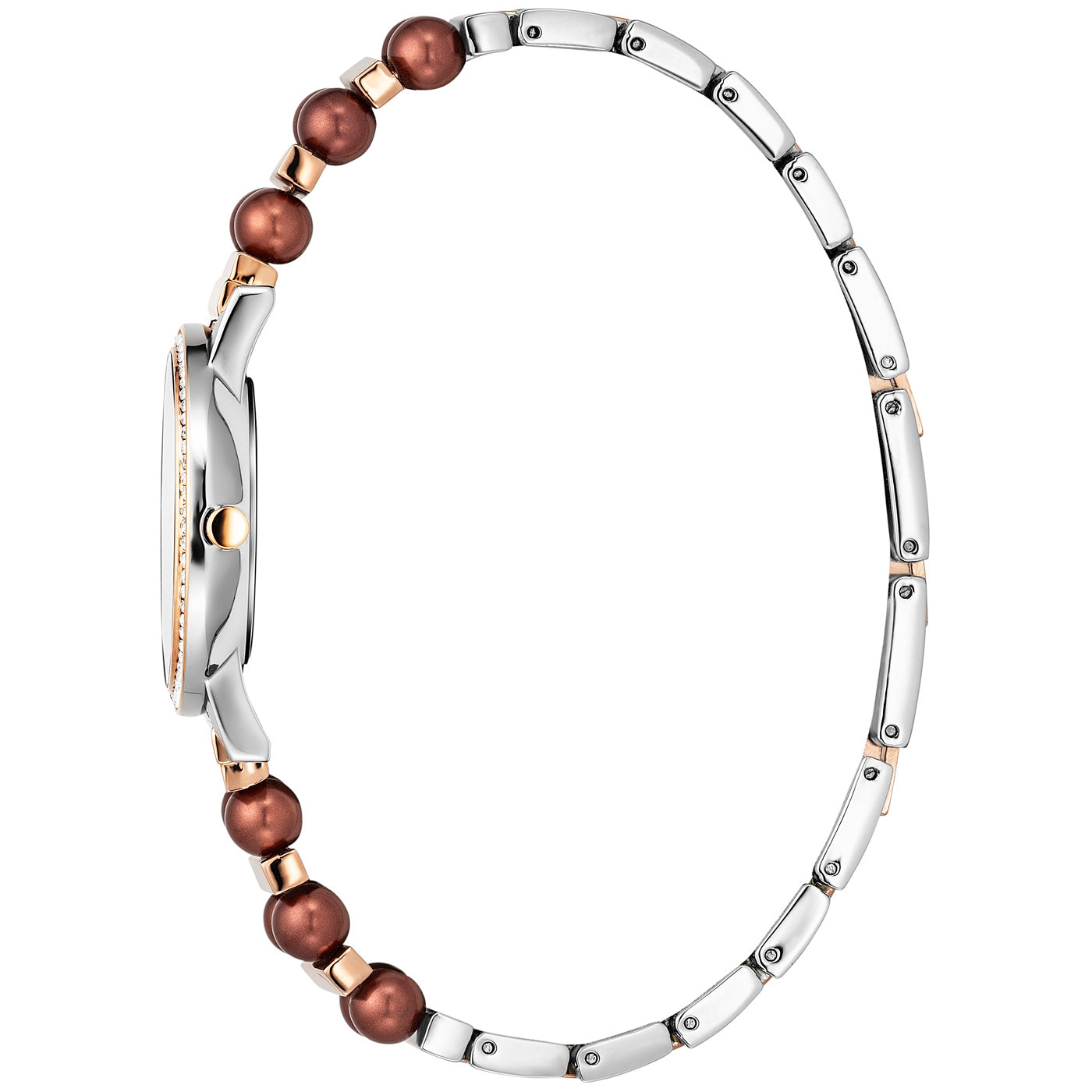 Julie Julsen Damenuhr Set BROWN PEARL
